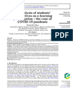An Analysis of Students ' Perspectives On E-Learning Participation - The Case of COVID-19 Pandemic