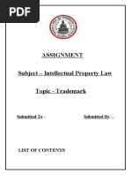 TRADEMARK IN Intellectual Property Law