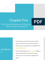 Chapter Five: The Financial Statements of Banks and Their Principal Competitors