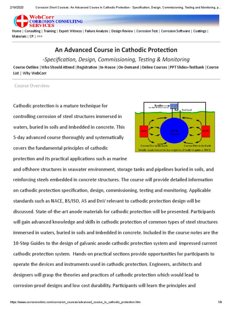 An Advanced Course in Cathodic Protec On: - Specifica On, Design ...