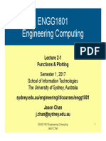 ENGG1801 Engineering Computing: Lecture 2-1 Functions & Plotting