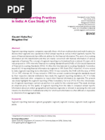 Segment Reporting Practices in India: A Case Study of TCS: Gayatri Guha Roy Bhagaban Das