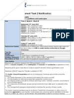 2019 Year 7 Assessment Task 2 Notification