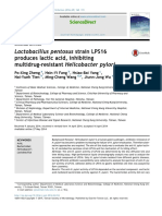 Lactobacillus Pentosus Strain LPS16 Produces Lactic Acid, Inhibiting Multidrug-Resistant Helicobacter Pylori