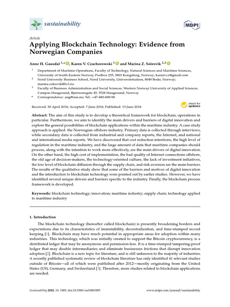 Applying Blockchain Technology | PDF | Innovation | Business