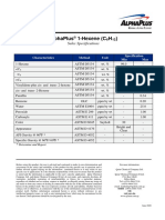 Alphaplus 1-Hexene (C H) : Sales Specifications