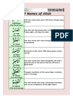 99 Names of Allah.benefits