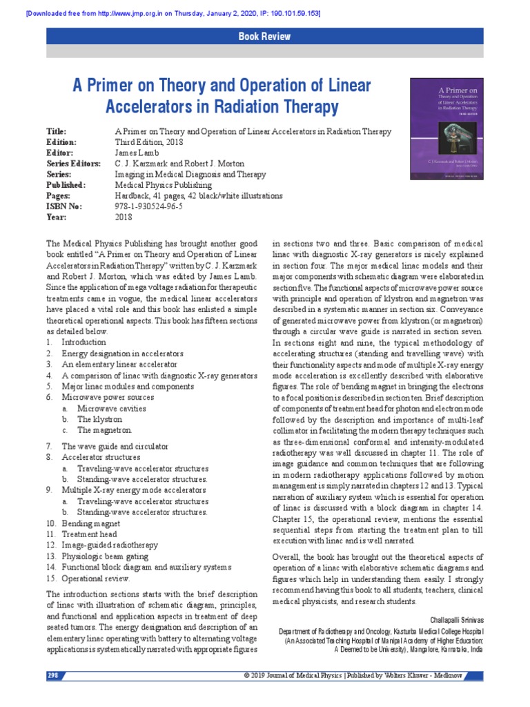 A Primer On Theory and Operation of Linear Acceler | PDF | Particle ...