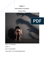 English A School Based Assessment Sexual Abuse