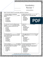 Vocabulary Review 1: Name: Date