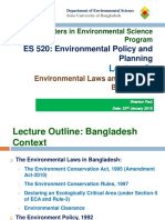 ES 520: Environmental Policy and Planning: Masters in Environmental Science Program