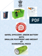 Safer, Efficient, Green Battery With Smaller Footprint and Weight AT Economical Price