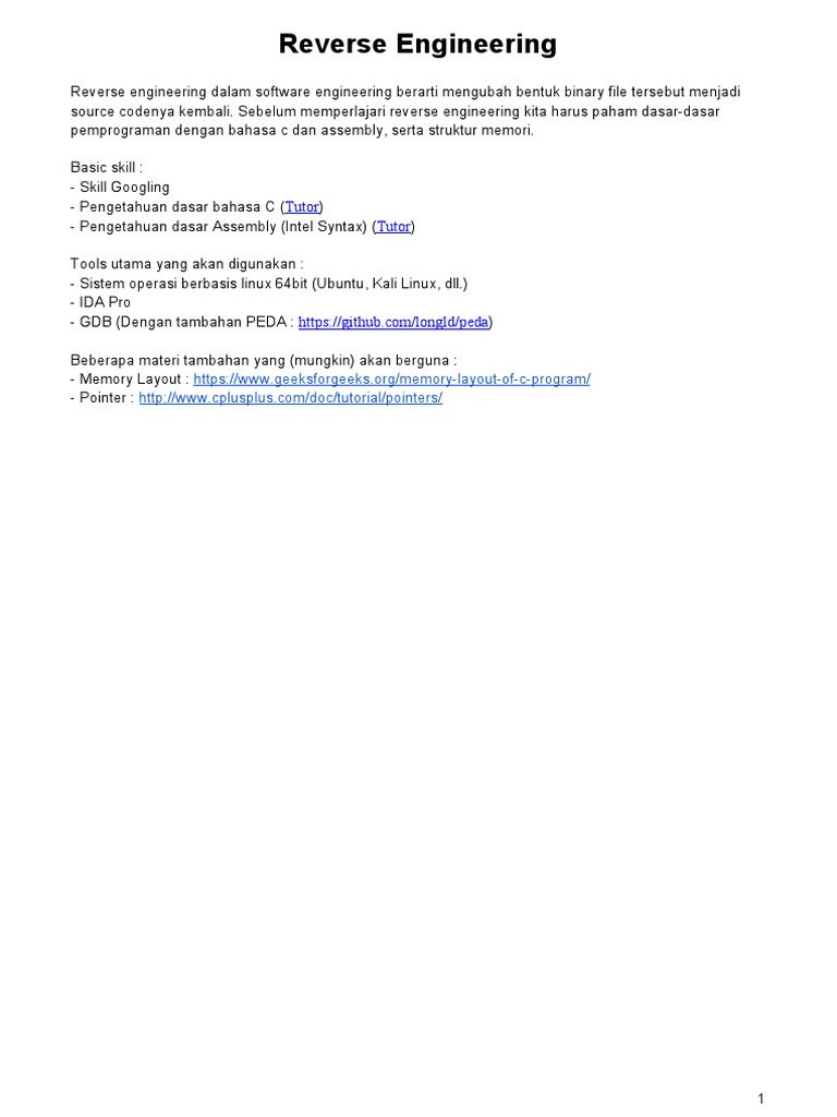 Reverse Engineering | PDF | Komputer