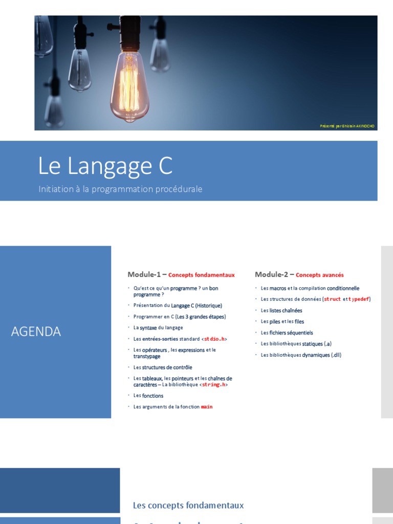 Modulo en Langage C : Concepts et Pratiques | PDF | C (Langage de ...
