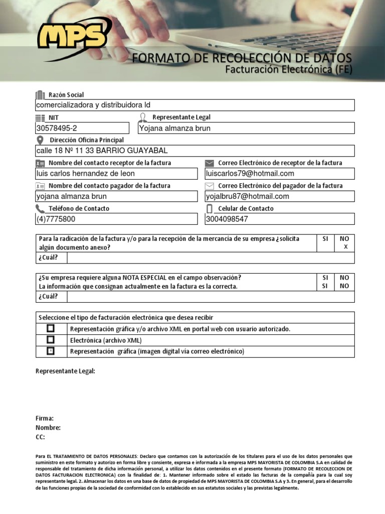 Formulario Mps | PDF | Tecnologías de la información | Informática
