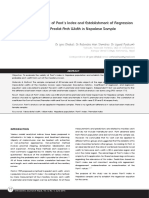 Assessment of Validity of Pont's Index and Establishment of Regression