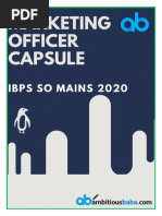 Marketing Officer Capsule For IBPS SO Mains 2020 PDF