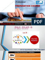 Pmi-Rmp Preparation Course: By: Sayed Mohsen, PMP, Pmi-Rmp, Pmi-Sp