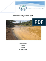 Romania's Cyanide Spill: Jana Ghandour 11930192 ENVR200 Dr. Mona Karnib