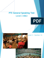 PTE General Speaking Test: Level 3 4063