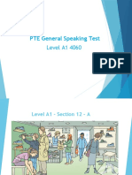PTE General Speaking Test: Level A1 4060