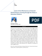 Assessment of The Effectiveness of Internet-Based Distance Learning Through The Vclass E - Education Platform