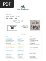 Twice I Can T Stop Me Lyrics Color Coded Lyrics Lyrics At Ccl Pdf Artists Business