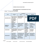 Rúbrica para evaluar foro sobre estructura y funcionamiento del Estado