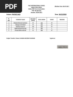 Physics A2 Marksheet (STD Xii - Green)