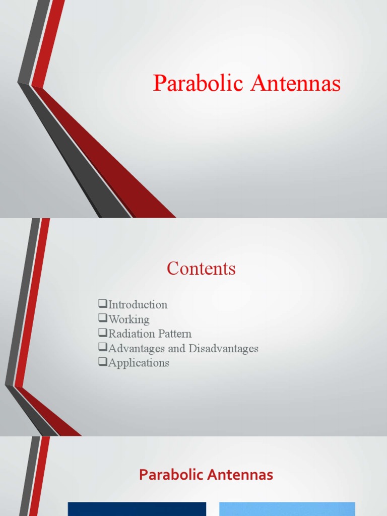 Understanding Parabolic Antennas Radiation Patterns, Applications, and