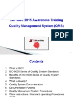 ISO 9001:2015 Awareness Training Quality Management System (QMS)