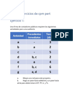 Ejercicios CPM y Pert