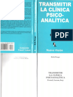 Transmitir La Clínica Psicoanalítica