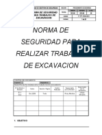 P-TP-SSA-23. Norma de Seguridad para Excavaciones