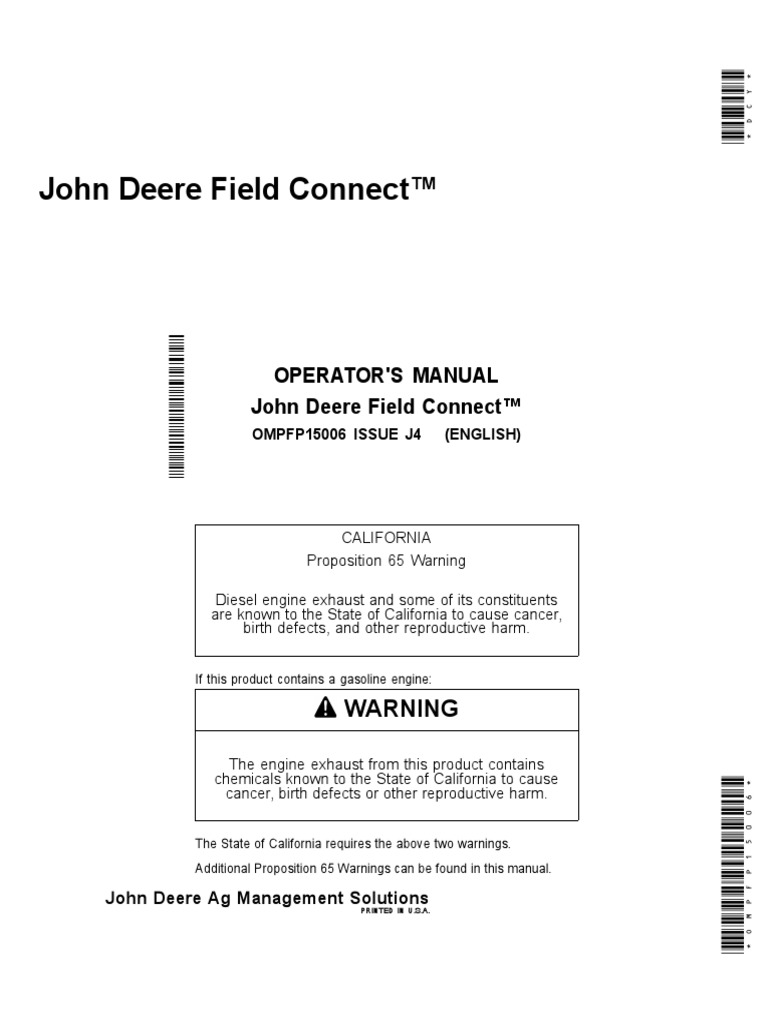John Deere Field Connect Operators Manual | PDF | Battery Charger