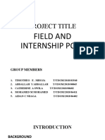 Project Title: Field and Internship Post