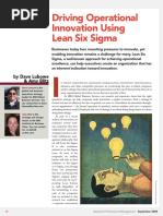 Driving Operational USING LEAN SIX SIGMA