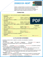 Fiche Les Adverbes en Ment b1