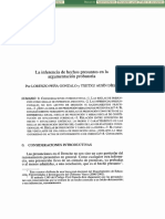 La Inferencia de Hechos Presuntos en La Argumentación Probatoria