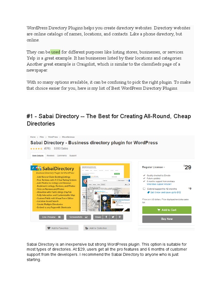 Best WordPress Directory Plugins - Ketan | PDF | Word Press | Plug In ...