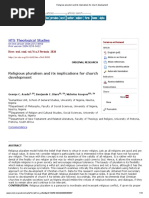 Religious Pluralism and Its Implications For Church Development