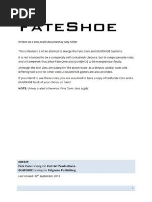 FateShoe Revised
