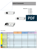 Control commands for Panasonic projectors