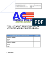 Procedimiento PGH Lavado y Desinfeccion de Refrigeradora - Congeladora