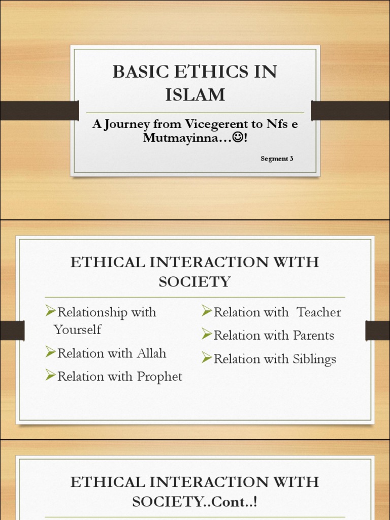Basic Ethics in Islam 1 | Download Free PDF | Religious Belief And ...