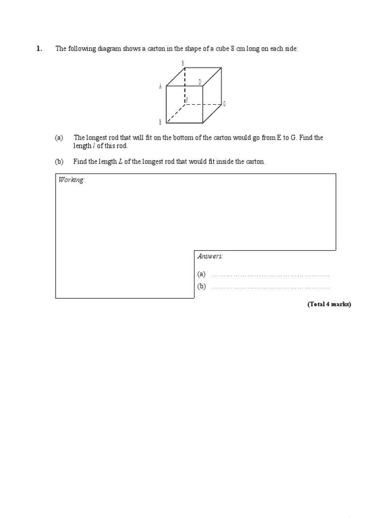 Geometry of 3D Shapes and Angles | PDF | Volume | Area