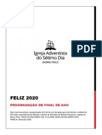 Programa Especial de Final de Ano 2019-2020