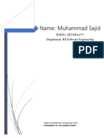 Name: Muhammad Sajid: Rollno: 2K18/Swe/71 Department: Bs Software Engineering