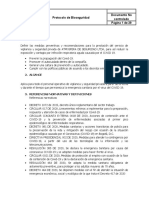 Protocolo de Bioseguridad Atmosfera de Seguridad