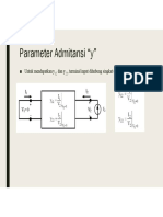 Parameter Admitansi "Y": Untuk Mendapatkan y Dan Y, Terminal Input Dihubung Singkat (V 0)